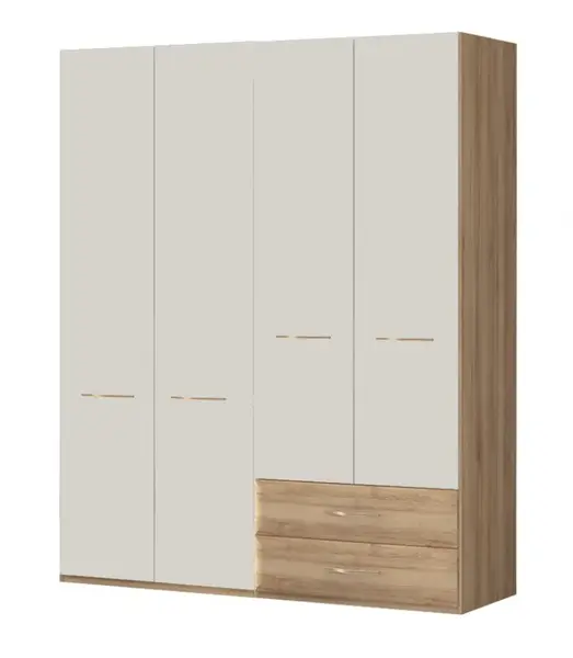 Kombinovaná skříň 4d i hagop-ořech pacifik/béžová - s osvětlením