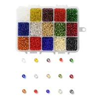 375G 15 Colors Glass Seed Beads