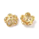 Brass Micro Pave Cubic Zirconia Bead Cap