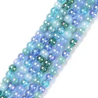 Transperant Electroplate Glass Beads Strands