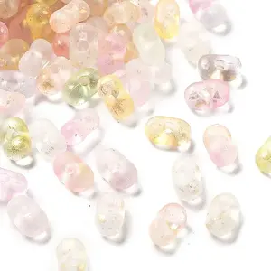 Gradient Color Transparent Frosted Acrylic Beads