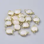 Golden Tone Brass Glass Links connectors