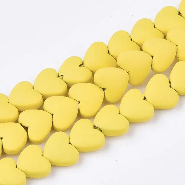 Spray Painted Non-magnetic Synthetic Hematite Beads Strands