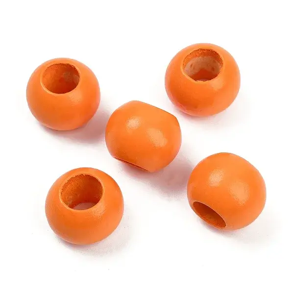 Spray Painted Wood European Beads