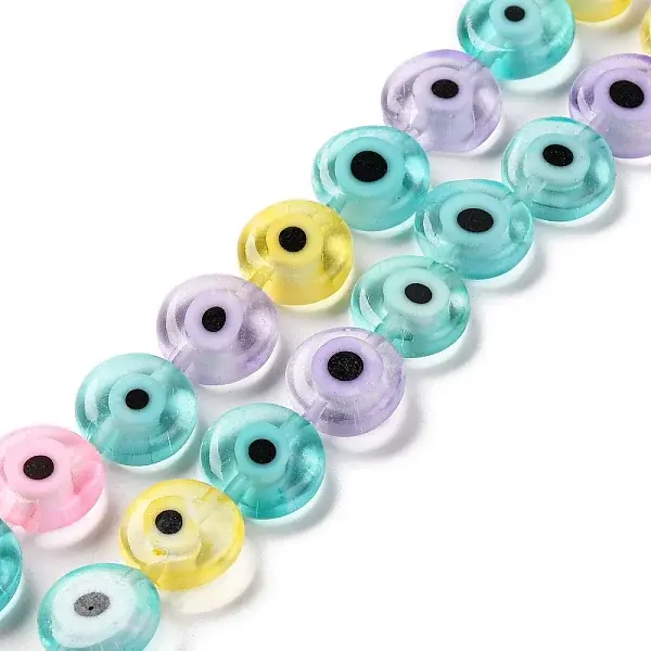 Handmade Evil Eye Lampwork Beads Strands