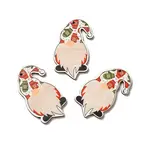 Christmas Single Face Printed Wood Big Pendants