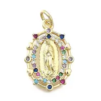 Brass Micro Pave Cubic Zirconia Pendants