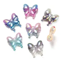 UV Plating Rainbow Iridescent Acrylic Beads