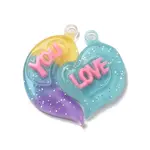 Gradient Color Translucent Resin Pendants