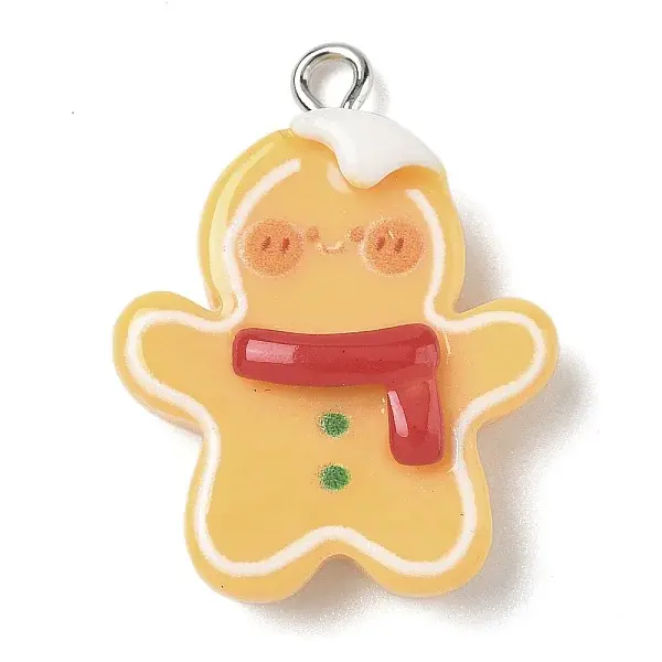 Christmas Theme Opaque Resin Pendants