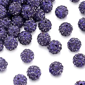 Polymer Clay Pave Rhinestone Beads