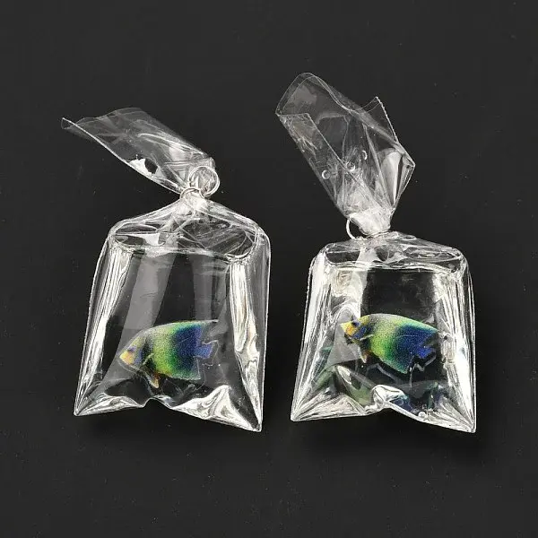 Resin Pendants with Iron Jump Ring