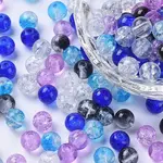 Baking Paint Crackle Glass Beads