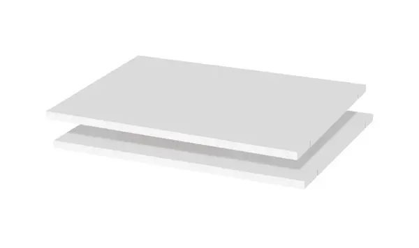 Set širokých polic do skříně - bílá