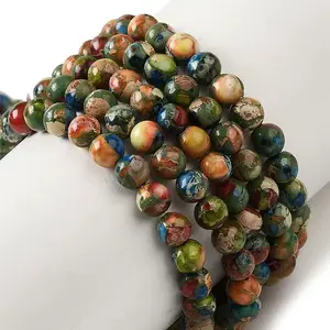 Dyed Natural Imperial Jasper Beads Strands