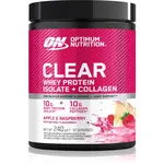 Optimum Nutrition Clear Protein Whey Protein Isolate + Collagen srvátkový proteín s kolagénom príchuť Apple Raspberry 240 g