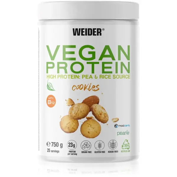 Weider Vegan Protein hrachový proteín príchuť Cookies 750 g