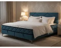 Posteľ Parana 160x200 cm, modrá aqua zamatová látka%