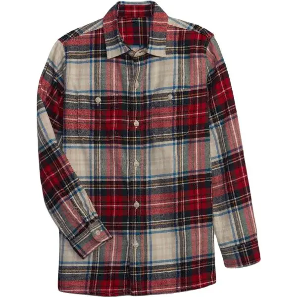GAP LS FLANNEL Chlapčenská košeľa, červená, veľkosť