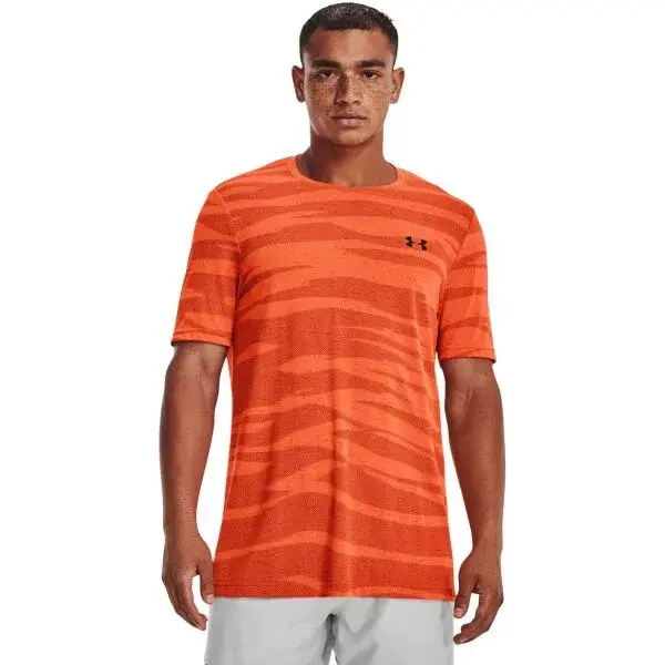 Under Armour SEAMLESS WAVE SS Pánske tričko, oranžová, veľkosť M