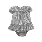 GAP SATIN Dievčenské šaty, strieborná, veľkosť