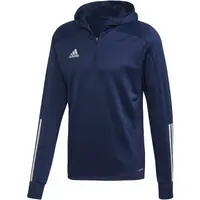 adidas CON20 TK HOOD Pánska futbalová mikina, tmavo modrá, veľkosť