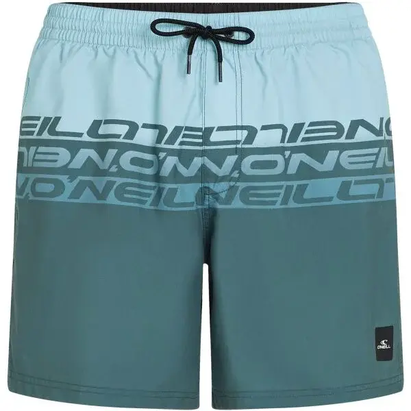 O'Neill CALI STRIPE 16'' Pánske plavecké šortky, tmavo zelená, veľkosť