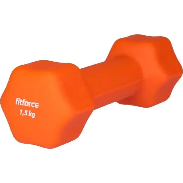 Fitforce FDBN 1,5 KG Jednoručná  činka, oranžová, veľkosť 1,5 KG