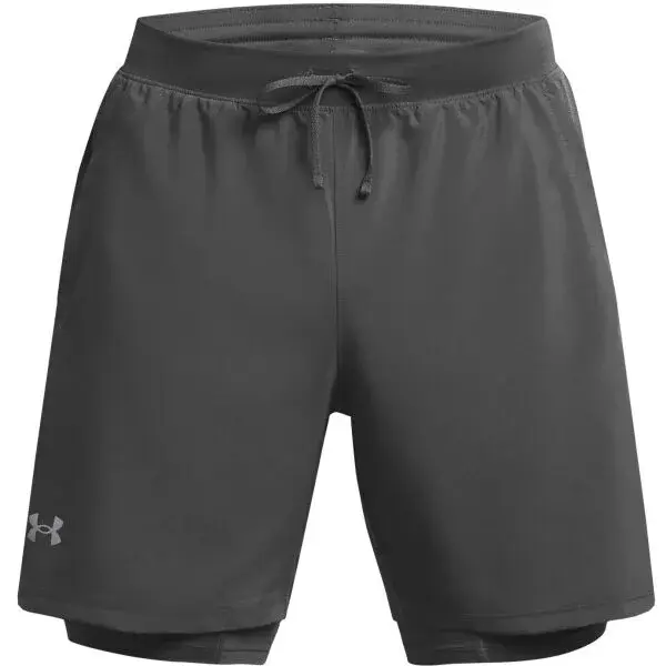 Under Armour LAUNCH 7'' Pánske kraťasy, sivá, veľkosť S