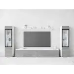 OBÝVACÍ STĚNA, bílá, vysoce lesklá šedá