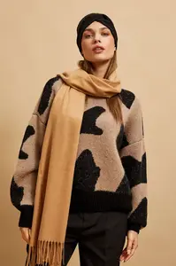 Marisse Smooth Dark Beige Scarf