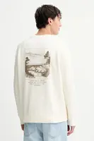 Bavlněná mikina Marc O'Polo pánská, béžová barva, vzorovaná, 528401054020