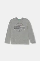 Dětské bavlněné tričko s dlouhým rukávem United Colors of Benetton