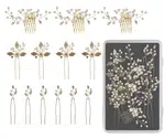 Sada ozdobných vlásenek a hřebínků Sibel Festive Hair Pins Golden Color Kit - 13 ks, zlatá + dárek zdarma