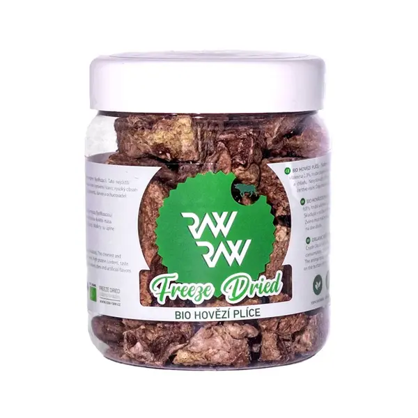 Raw Raw Mrazem sušené BIO hovězí plíce pamlsky pro psy 50 g
