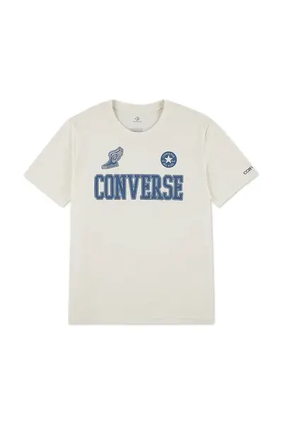 Dětské tričko Converse béžová barva, s potiskem, 9CH470