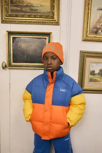 Tinycottons Dětská bunda Tinycottons COLOR BLOCK SHORT PADDED JACKET