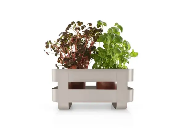 Samozavlažovací organizér na bylinky ocelový, písek - Eva Solo