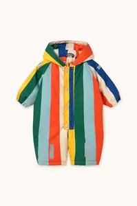 Kojenecký overal Tinycottons MULTICOLOR STRIPES SNOW ONE-PIECE