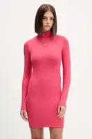 Šaty Tommy Jeans červená barva, mini, přiléhavé, DW0DW21504