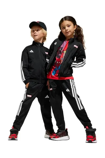 Dětská tepláková souprava adidas MRVL černá barva, JF3657