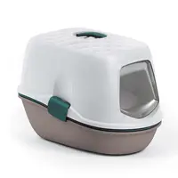 Stefanplast Chic FURBA Top krytá toaleta pro kočku se sítkem světle hnědá/ bílá 39x5