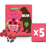 BEAR Fruit Treasures Berry jahoda a borůvka ovocné kousky 5x20 g