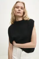 Vesta s vlnou Answear.LAB černá barva