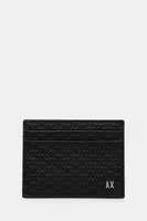 Kožené pouzdro na karty Armani Exchange černá barva, 958053 4R847
