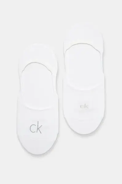Ponožky Calvin Klein 2-pack dámské, bílá barva, 701228800