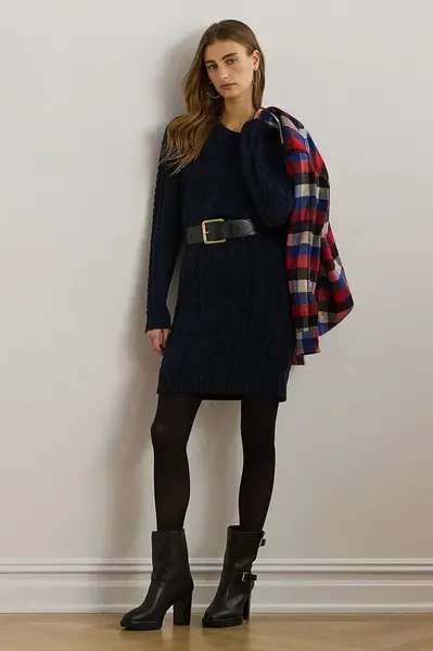 Bavlněné šaty Lauren Ralph Lauren