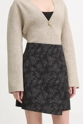 Sukně Bruuns Bazaar černá barva, mini, BBW4236
