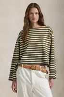 Bavlněné tričko s dlouhým rukávem Polo Ralph Lauren zelená barva, 211959103