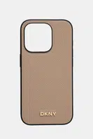 Obal na telefon Dkny iPhone 15 Pro 16.1 béžová barva, DKHMP15LPGHLME